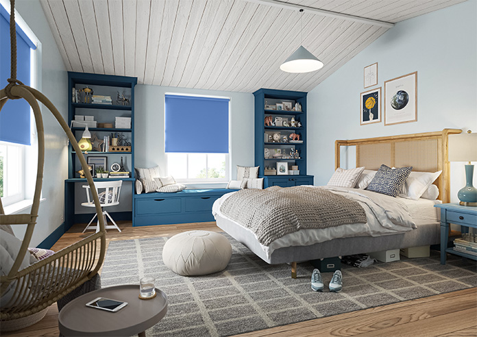 Palermo (Blackout), Bluebell - Twist&Fit Roller Blind - Image 7